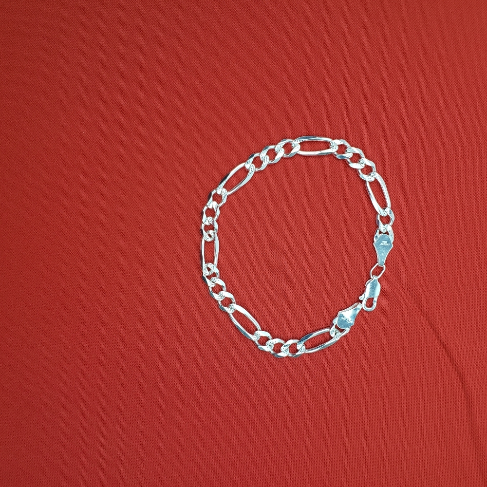 925 Solid Sterling Silver Bracelet For Men 22cmm View 5